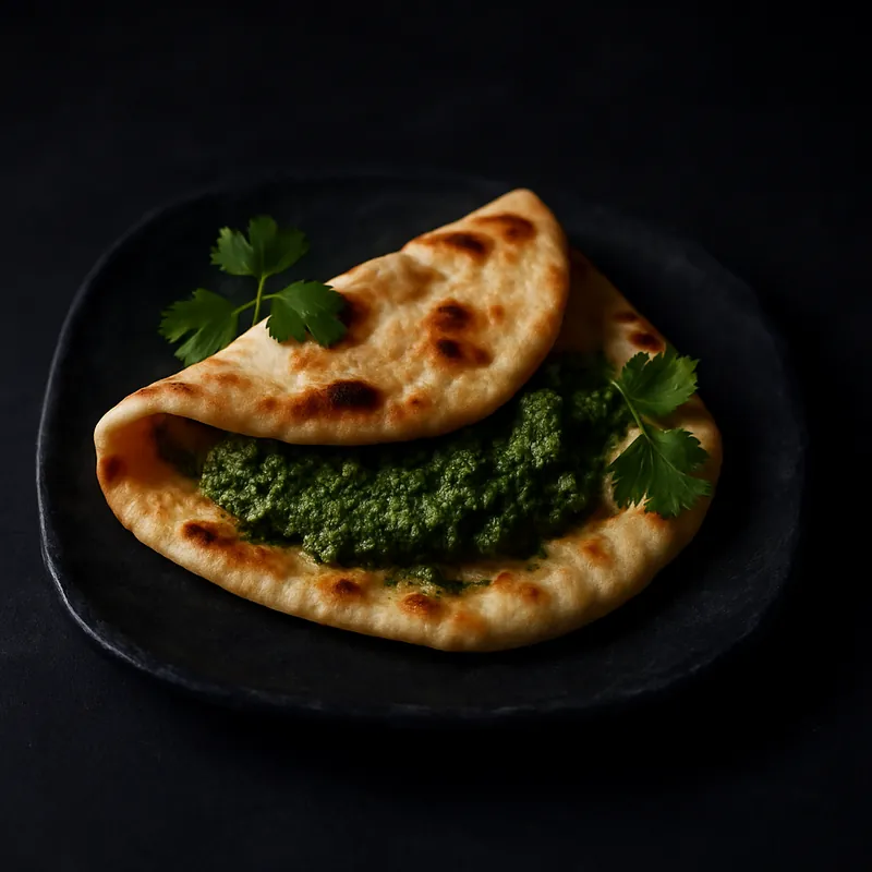Pesto Cilantro Naan